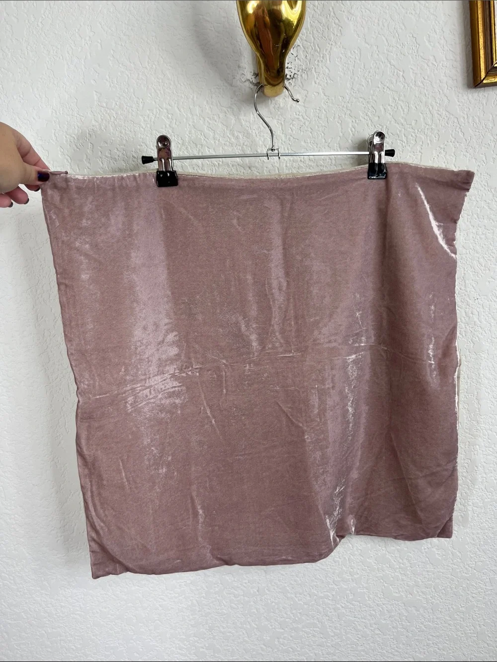 West Elm Lush Pink Velvet Pillow Cover